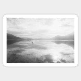 Winter Sky Reflections on Skaha Lake Sticker